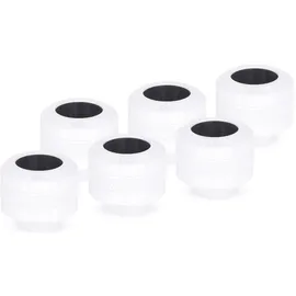 Alphacool Eiszapfen PRO 13mm HardTube Fitting G1/4 - White, Verbindung - weiß/schwarz, 6er Set