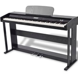 vidaXL Digitalpiano mit 88 Tasten und Pedalen Schwarz Melaminplatte