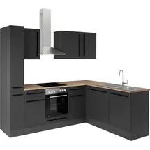 BASIC by Balculina Winkelküche L-Form 250 x 175 cm schwarz