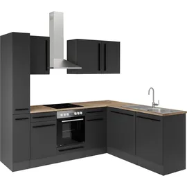 BASIC by Balculina Winkelküche L-Form 250 x 175 cm schwarz