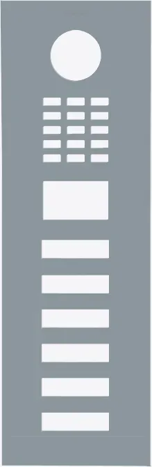 DoorBird D2106V Frontblende Silbergrau, Edelstahl, pulverbeschichtet, seidenmatt