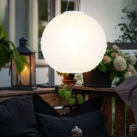 GLOBO Außenleuchte Edelstahl Kunststoff DxH 30x55 cm 2er Set weiß