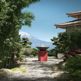 Ofyr Feuerplatte Ø 100 cm rot