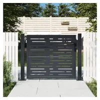 vidaXL Gartentor Anthrazit 100x100 Cm Stahl Quadratisches Design Vidaxl