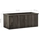 vidaXL Hochbeet 74 x 32 x 30 cm Dunkelgrau