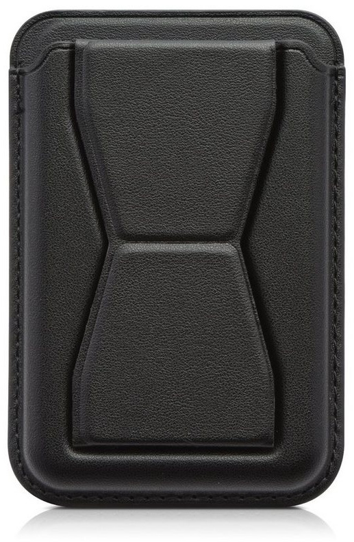 kwmobile Kartenhalter für Smartphones - Kunstleder Halter Halterung, (1-tlg., Etui 65 x 95 mm - Platz für 2 Karten) schwarz