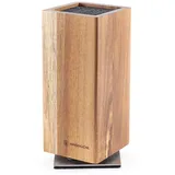 Hanseküche Magnet-Messerblock Messerblock magnetisch ohne Messer – Drehbarer Messerhalter (1tlg), Fester Stand mit Gummifüßen, 360 Grad drehbar, Starker Magnet braun