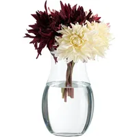 Relaxdays Blumenvase, Glasvase für Blumen, Tischvase aus Glas, große