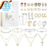 Souarts Schmuck Adventskalender 2024 Frauen Erwachsene, Weihnachtskalender Teena