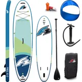 F2 SUP Board Set Stand Up Paddle Board FREE 10,6 x 0,11 m Aqua/Türkis