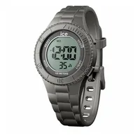 ICE-Watch Ice Digit 38 mm Kunststoffgehäuse grau Silikonarmband grau S