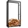 deluke Kaminholzregal Innen Metall 25 x 80 x 150 cm Schwarz