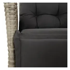 vidaXL Gartensessel 57,9 x 69,8 x 0 cm hellgrau 2 St.