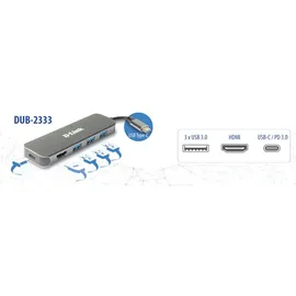 D-Link DUB-2333 5-in-1 USB-C Hub mit HDMI/Power Delivery