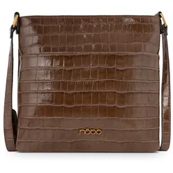 NOBO Schultertasche Croco Umhängetaschen   Braun Damen 