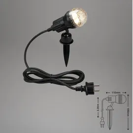 Brilo led Außenleuchte schwenkbar 1xGU10 IP44 3 w schwarz Kunststoff ner