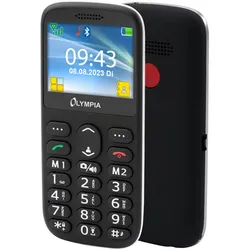 Olympia Mobiltelefon SUN - große Tasten mit Hintergrundbeleuchtung, Farb-Display, Seniorenhandy, Schwarz