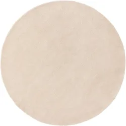 benuta Nest Wollteppich Bent Cream ø 150 cm rund - Naturfaserteppich aus Wolle