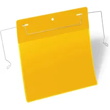 Durable Drahtbügeltasche A5 quer Gelb 50 St.