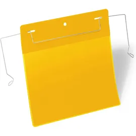 Durable Drahtbügeltasche A5 quer Gelb 50 St.