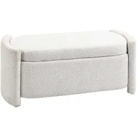 Homcom Polsterbank Samt Creme 105 x 44 x 45,5 cm