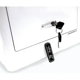 BASI 2020-0000-WEISS mySafe Premium 350 Möbeltresor Zahlenschloss, Fingerabdruckschloss Weiß