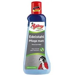 POLIBOY Edelstahl Pflege, matt, Reinigt Edelstahl und Aluminium, mattiert oder gebürstet, 200 ml - Flasche