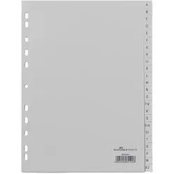 Durable 650810, Alphabetischer Registerindex, Polypropylen (PP), Grau, Porträt,