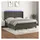 vidaXL Boxspringbett mit Matratze & LED Dunkelgrau 180x200 cm Samt