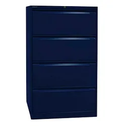 BISLEY DF3 Hängeregistraturschrank oxfordblau 4 Schubladen 80,0 x 62,2 x 132,1 cm