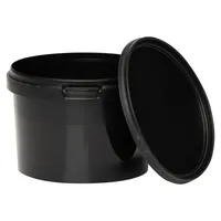 Benbow Eimer mit Deckel schwarz 0,5 l 3-teilig