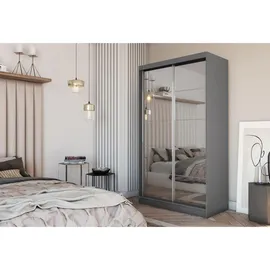 masseno Schwebetürenschrank FIORELLA 120 x 216 x 61 cm Grau