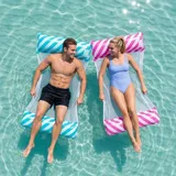 2er-set Aufblasbare Pool-hängematten Für Erwachsene – 4-in-1-wasserhängematte, Bequeme Pvc-schwimmmatratze, Aufblasbare Liege Für Pool, Meer, Strand, Sommerurlaub, Entspannung, 130 X 70 Cm