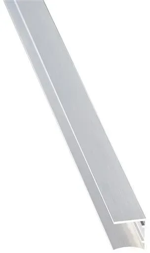 U Profil 16 mm Alu preßblank ohne Tropfkante – Verschluß obere Seite für Stegplatten 1200 mm