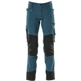 Mascot Hose mit Knietaschen, Stretchstoff Hose Größe 82C54, Dunkelpetroleum