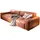 KAWOLA Big Sofa PALACE 3-Sitzer mit Sitztiefenverstellung Leder brandy