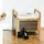 Relaxdays Sitzbank mit Stauraum, Aufbewahrungsbox m. Sitzkissen f. Flur, Bambus Truhe L HxBxT: 50 x 93 x 48 cm, natur