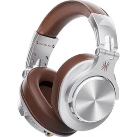 OneOdio Fusion A70 Over Ear Headset Bluetooth® Stereo Silber, Braun High-Resolution Audio Headset, Schwenkbare Ohrmuscheln DJ