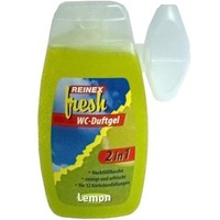 Reinex WC-Duftgel Lemon, 2in1, mit Körbchen, Nachfüllflasche, 400ml