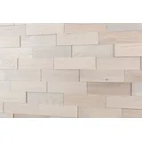 wodewa Wandverkleidung Holz 3D Echtholz Eiche Arctic 1m2 Wandpaneele Moderne Wanddekoration Holzverkleidung Holzwand Wohnzimmer Küche Schlafzimmer