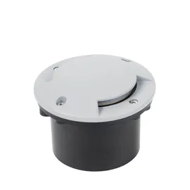 LINDBY LED Bodeneinbauleuchte Nandita Aluminium Ø 10 cm 1-flammig grau