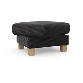 Home Affaire Polsterhocker Summer Cord 77 x 48 x 67 cm Grau