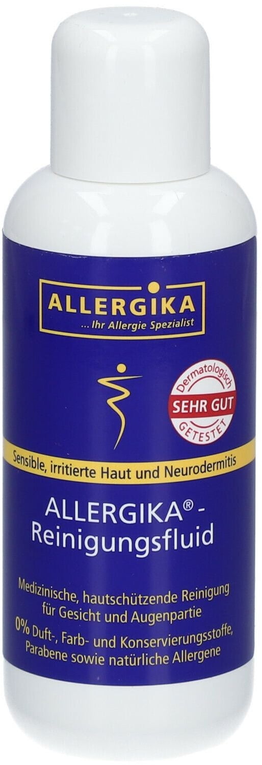 Allergika® Reinigungsfluid - Reizlindernde, besonders schonende tägliche Reinigung für Gesicht und Augenpartie, ideal zur Make-up Entfernung