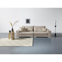 Home Affaire Big-Sofa »Vasco«, Breite 277 cm, inkl. 6-teiliges Kissenset, in Cord, beige