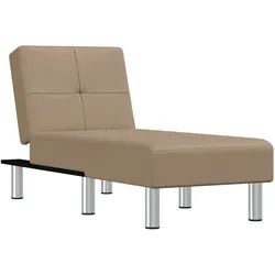 vidaXL Chaiselongue Capuccino-Braun Kunstleder