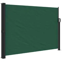 Abeba vidaXL Seitenmarkise Ausziehbar Dunkelgrün 140x300 cm