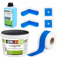 LEVEL PLUS Dichtset für Duschabdichtung Bad Dichtband Flüssigfolie 4 kg