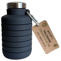 pandoo faltbare Silikon-Trinkflasche schwarz 700ml
