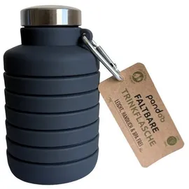 pandoo faltbare Silikon-Trinkflasche schwarz 700ml