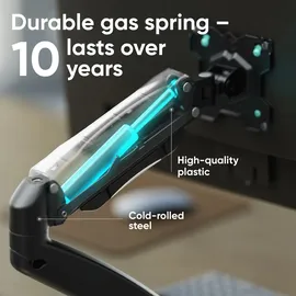 ONKRON Monitorhalterung G80-B für VESA TFT, Tisch-Befestigung, Schwarz